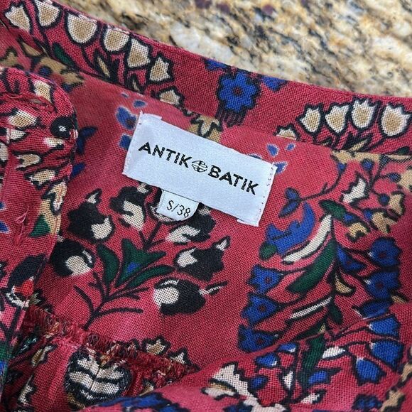 Antik Batik Tamir Embroidered Cotton Long Sleeve Blouse Top Size S - Picture 6 of 10